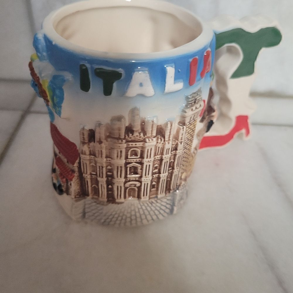 Italia 3D Souvenir Boot Handle Coffee Tea Mug 12 oz